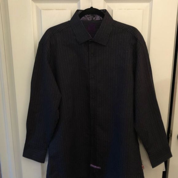 English Laundry by Christopher Wicks Striped Dress Shirt NWOT, Size 17 3… - Picture 3 of 11